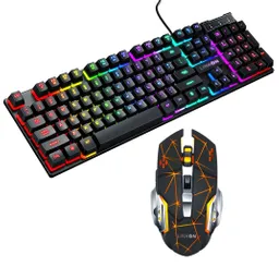 Kit Set Gamer Teclado Led + Mouse Inalambrico Usb Recargable