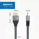 Cable Hdmi 8k @60hz, 4k@120hz 48gbps V2.1 Trenzado Oro 2mts