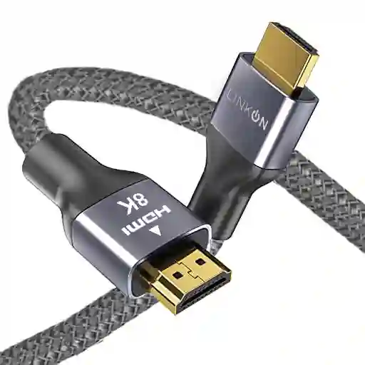 Cable Hdmi 8k @60hz, 4k@120hz 48gbps V2.1 Trenzado Oro 2mts