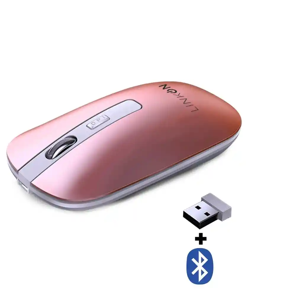 Mouse Inalambrico Dual Bluetooth Usb Recargable Para Mac Win