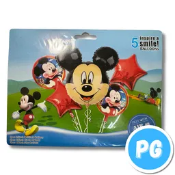 Paquete De Bombas De Mickey Mouse Disney X5 Unds Para Inflar Con Aire O Helio
