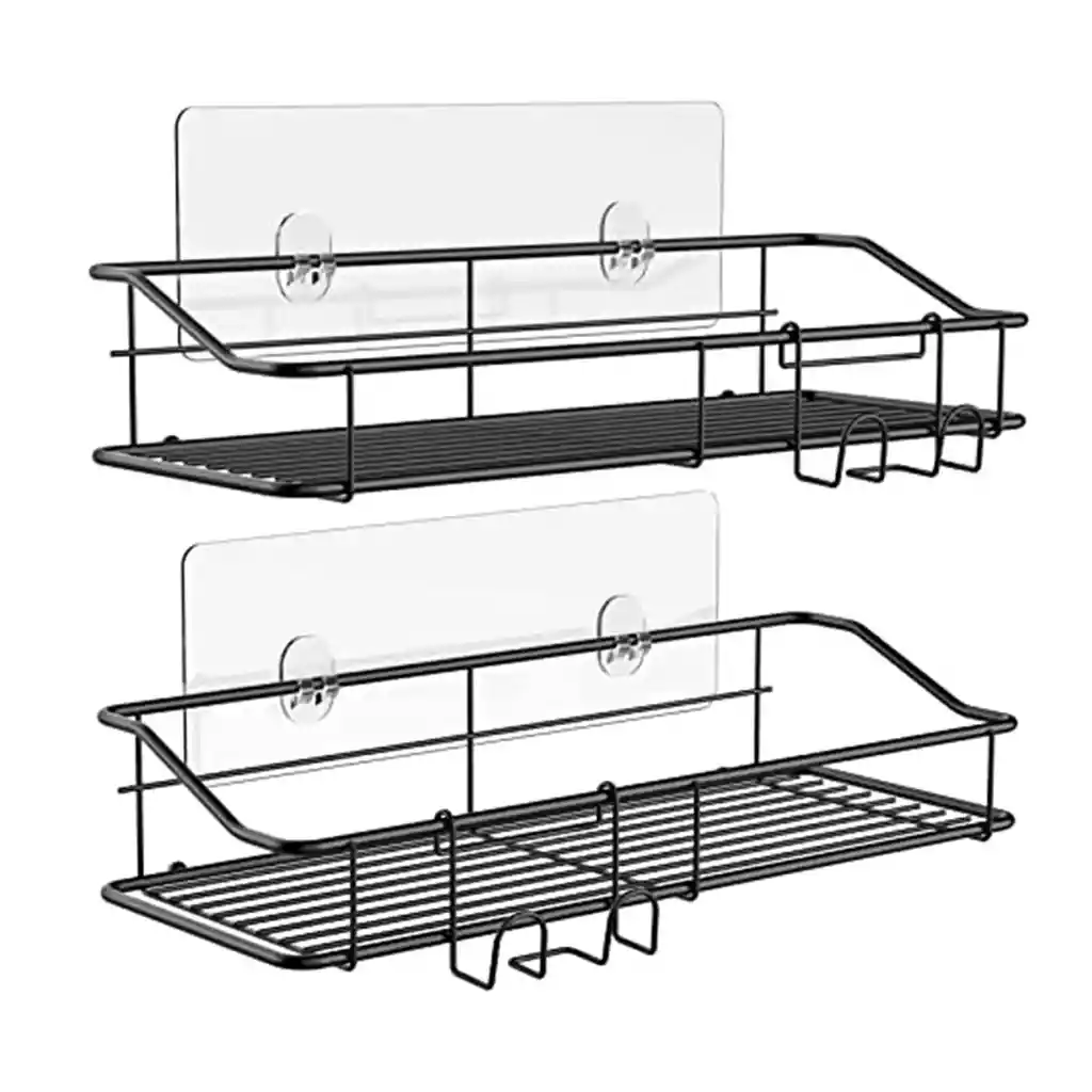 Organizador De Ducha Set X2 Repisa Baño Adhesivo Inoxidable