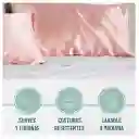 Funda Almohada Satin Tipo Seda Set X 3 Coral 50x76cm
