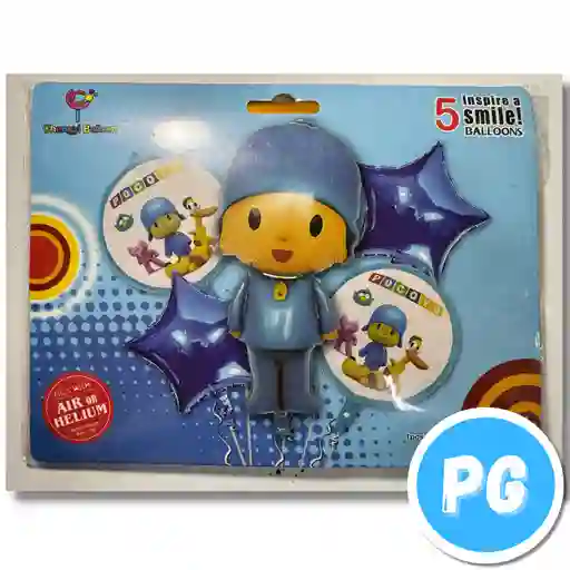 Paquete De Bombas De Pocoyo X5 Unds Para Inflar Con Aire O Helio