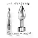 Plug Anal Vibrador Metálico Rokin Gender X