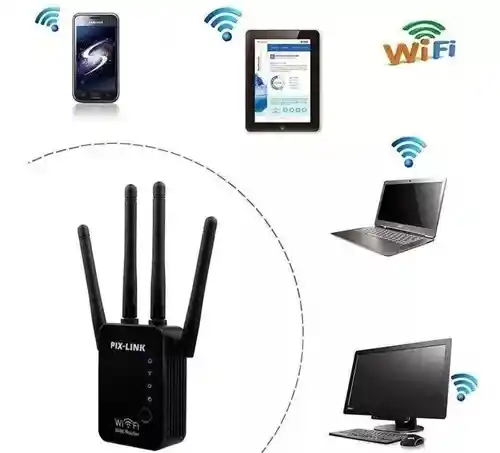 Repetidor Router Rompe Muro Super Potente Wifi 4 Antenas