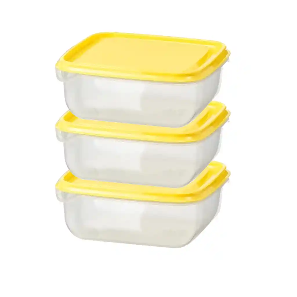 Set X3 Tupper Porta Comidas 600ml Libre Bpa Multifuncion