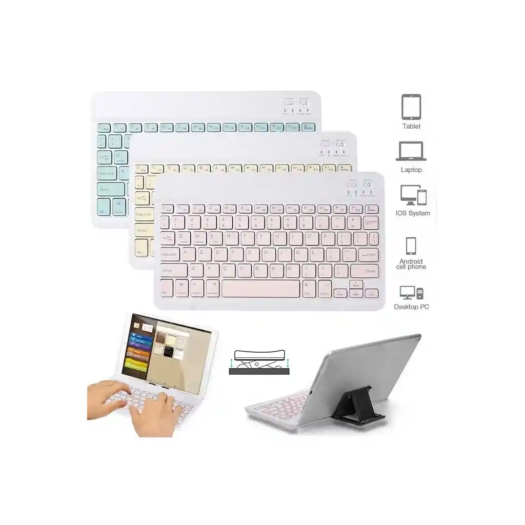 Kit De Teclado Mouse Para Ipad O Tablet Android Slim