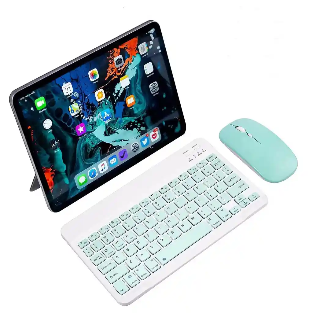 Kit De Teclado Mouse Para Ipad O Tablet Android Slim