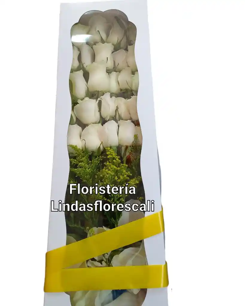 Caja De Rosas Blancas