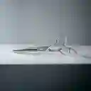 Tijera Profesional Corte De Cabello (filo Liso) Plateada