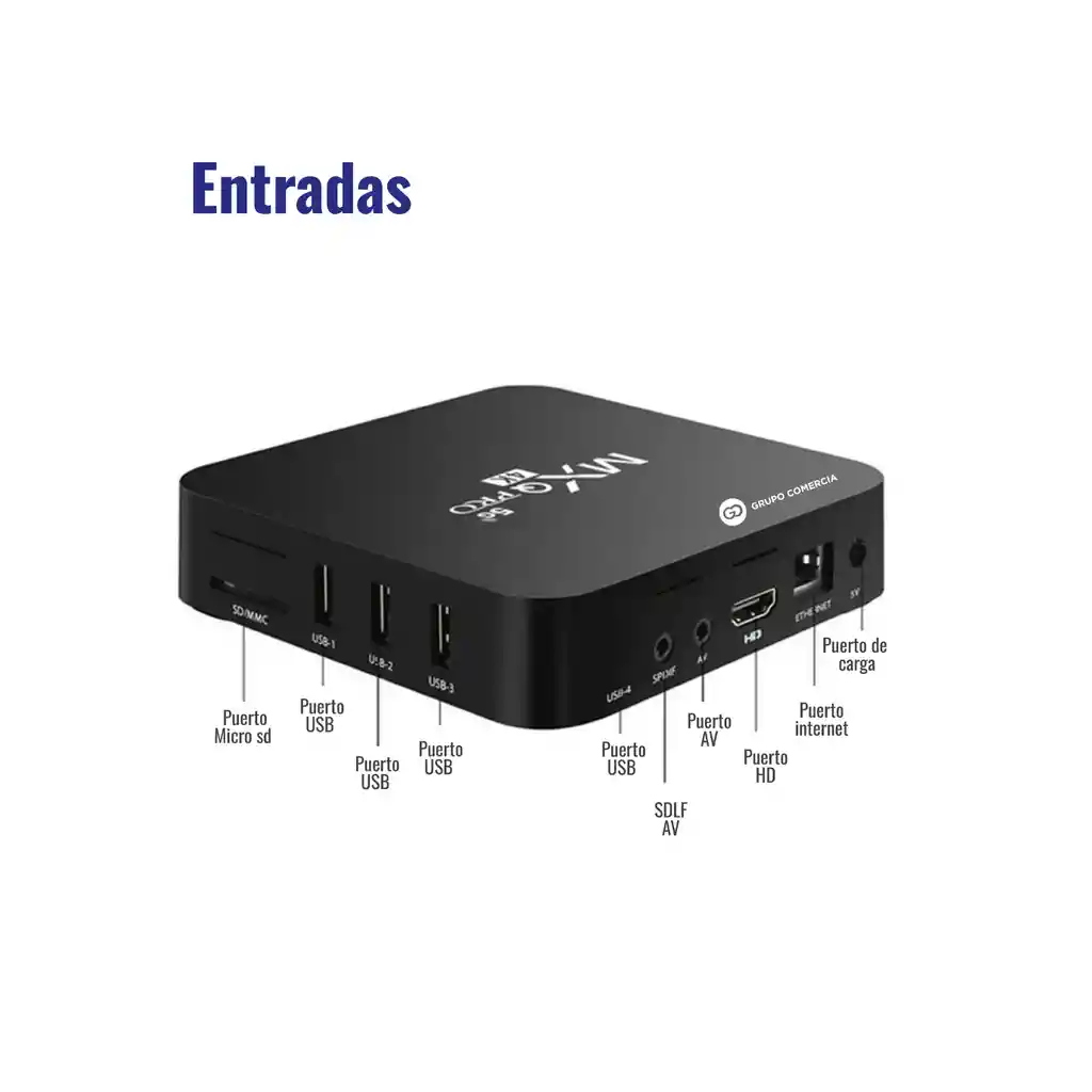 Tv Box Megalite Mqx Pro Estándar 4k 8gb Negro Con 1gb