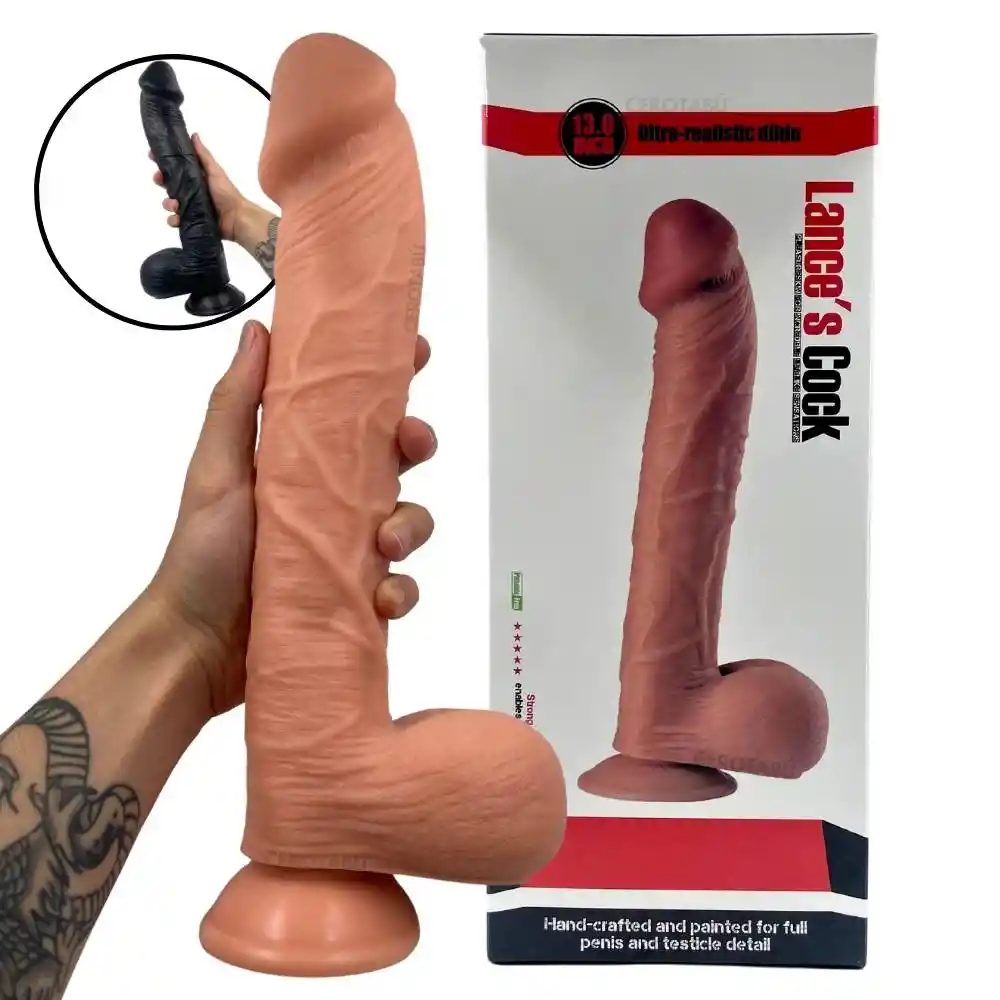 Dildo Textura Super Realista +grande +grueso Con Chupa