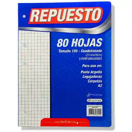 Hojas Repuesto Trapper Cuadriculada