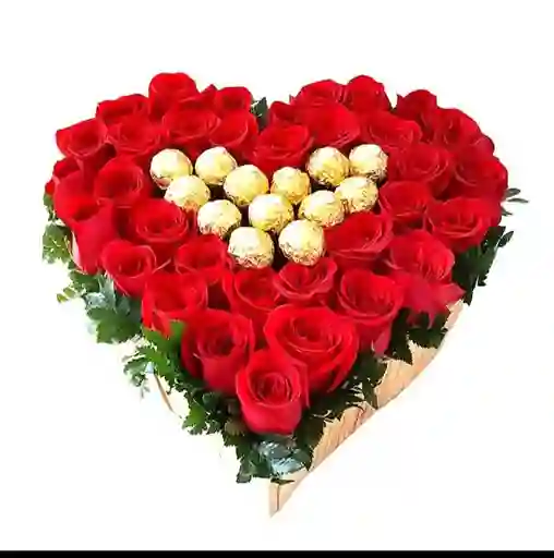Corazon Rosas Y Chocolates