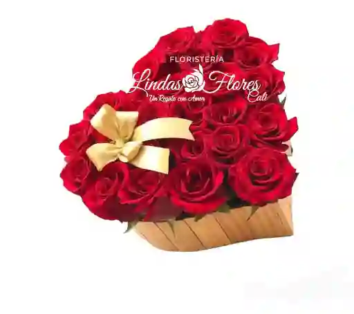 Corazon En Rosas Rojas