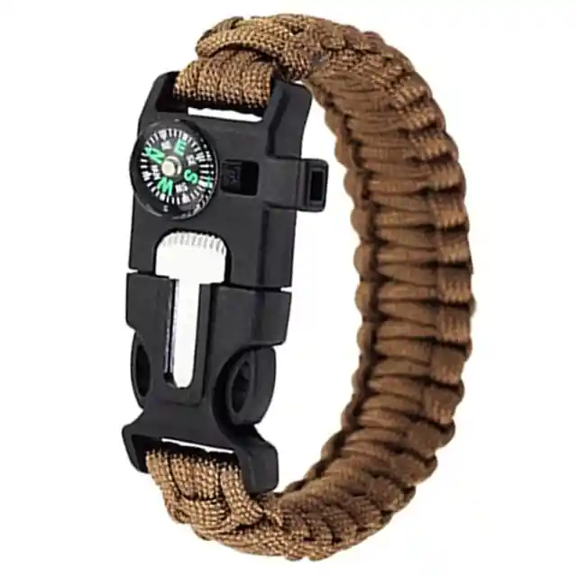 Manilla Supervivencia Brazalete 5 En 1 Paracord + Silbato