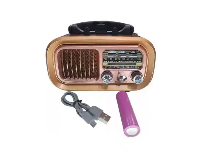 Radio Clásico Recargable Beck Play Am Fm Micro Sd Bluetoot