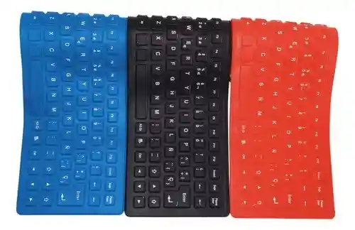 Teclado Flexible Usb Portátil Plegable Resistente Polvo Agua