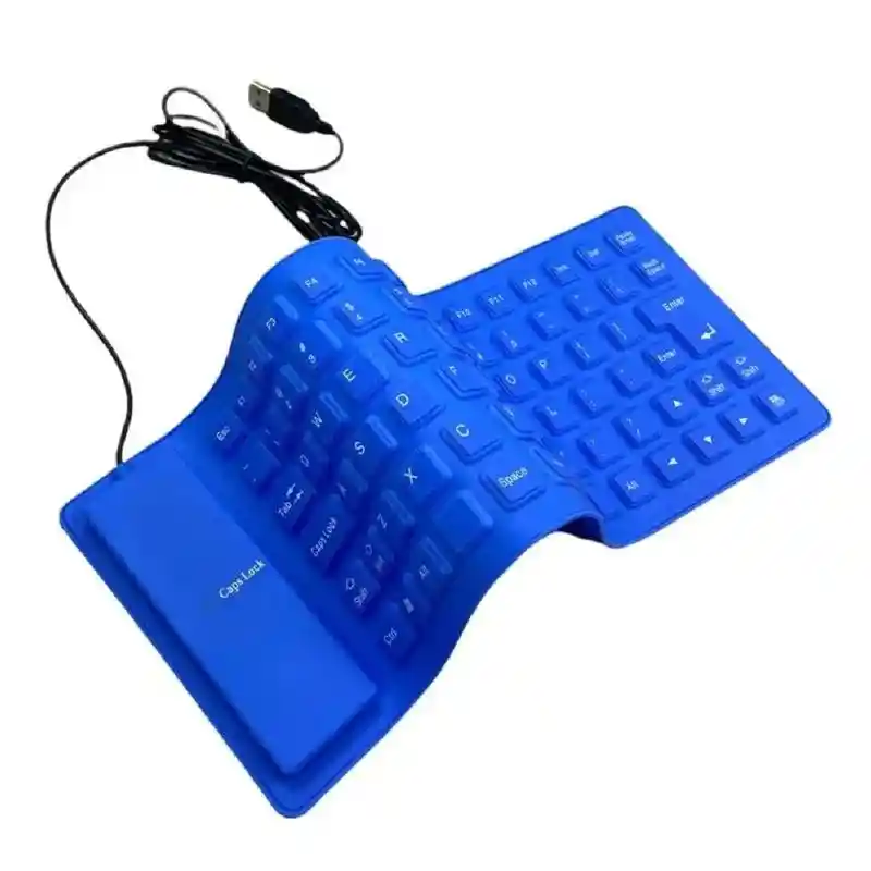 Teclado Flexible Usb Portátil Plegable Resistente Polvo Agua