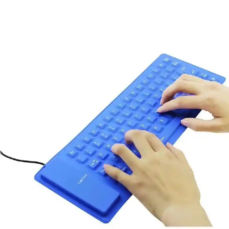 Teclado Flexible Usb Portátil Plegable Resistente Polvo Agua