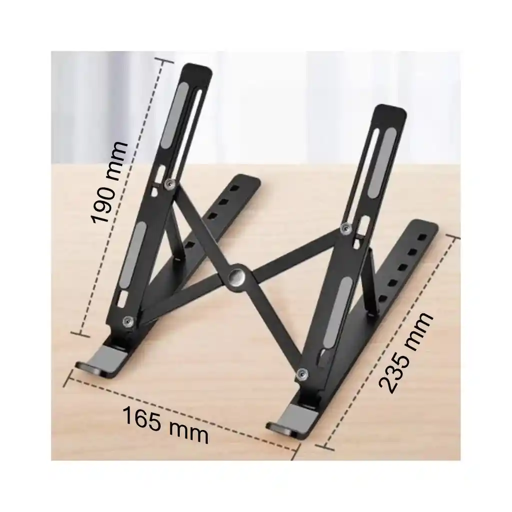 Base Soporte Portable En Aluminio Para Portátil Ergonómica Reclinable 7 Niveles