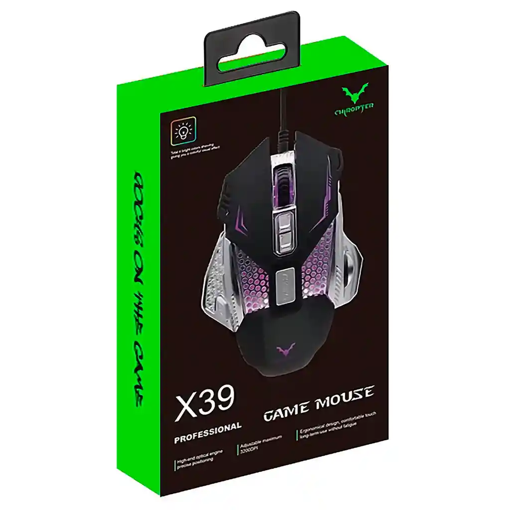 Mouse Gamer Rgb Wesdar Chiropter X39