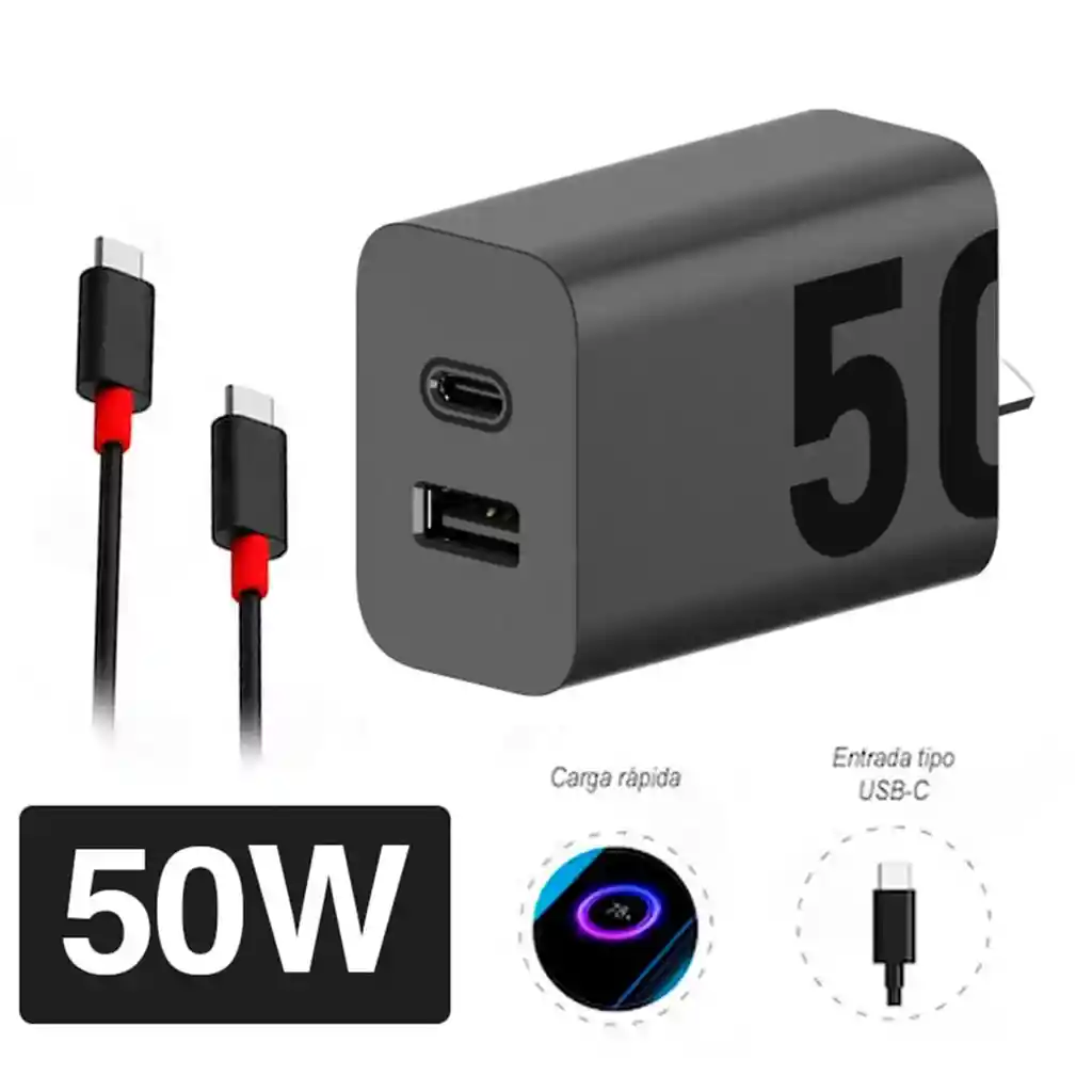 Cargador Motorola Turbo Power 50w Tipo C