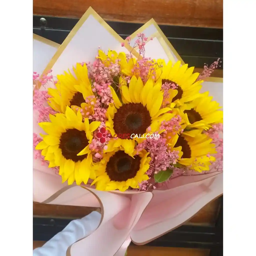 Bouquet De Girasoles Y Perla
