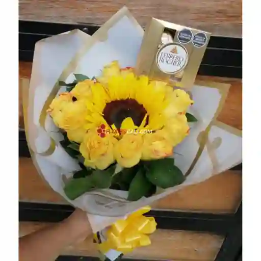 Bouquet Circular Con Chocolates