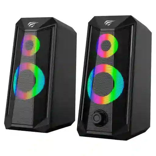 Parlantes Rgb Havit Hv-sk202 Usb Negro