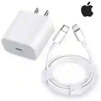 Cargador Iphone 20w Carga Rapida + Cable 1:1