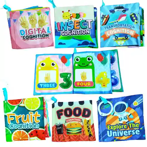 Libro Tela Estimulación Temprana Bebe Sonajero