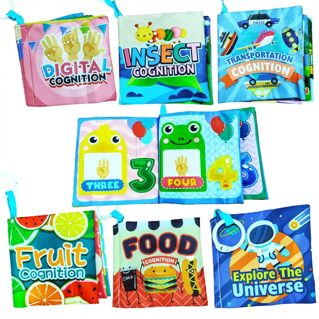 Libro Tela Estimulación Temprana Bebe Sonajero