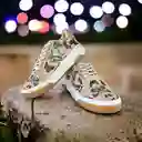 Mariposa/38 Tenis Artesanal Mujer Bolichero Cosidos Dama Zapatos Tejidos Madre