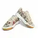 Mariposa/38 Tenis Artesanal Mujer Bolichero Cosidos Dama Zapatos Tejidos Madre