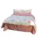 Funda Duvet Estampado Lirios Rosados Doble