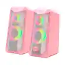 Parlantes Gamer Rgb Usb Havit Hv-sk202 Rosa Pink Taboo