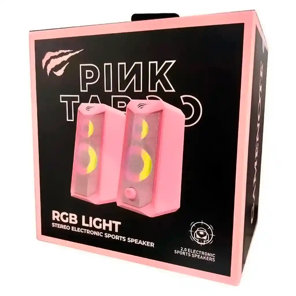 Parlantes Gamer Rgb Usb Havit Hv-sk202 Rosa Pink Taboo