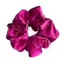 Scrunchies En Satín Color Fucsia