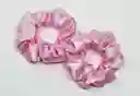 Scrunchies En Satín Color Rosa