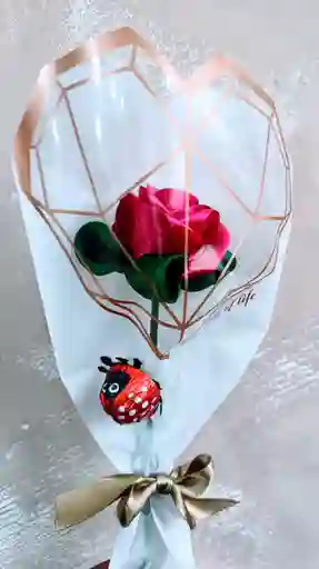Solitario Flor Eterna Magenta