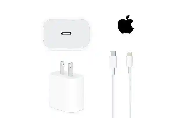 Cargador Iphone 20w Carga Rapida + Cable 1:1 X2 Unidades