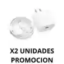 Cargador Iphone Carga Rapida 25w 2024 Iphone X/11/12/13/14 Y Mas X2 Unidades