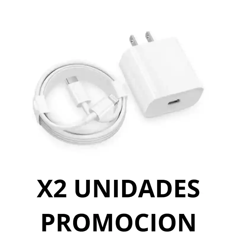 Cargador Iphone Carga Rapida 25w 2024 Iphone X/11/12/13/14 Y Mas X2 Unidades