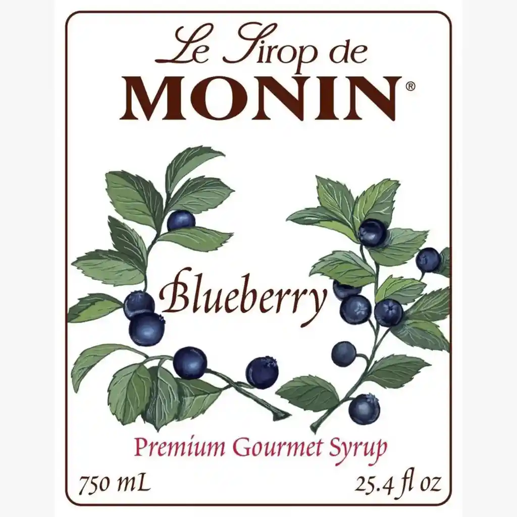 Monin Sirope De Arandanos Azules - Blueberry 750 Ml (25.4 Fl Oz)