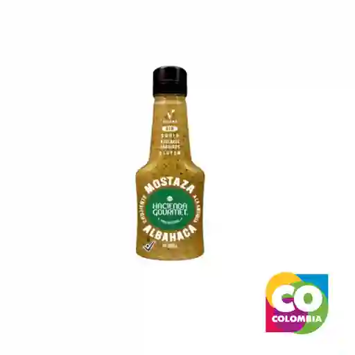 Mostaza Con Albahaca 380g Marca Hacienda Gourmet Embalaje De 1 Unidad Por 380g