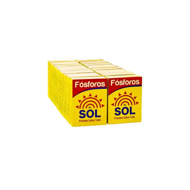 Paquete De Cajas De Fósforos El Sol