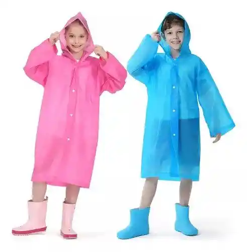 Impermeable Para Niño Abrigo Con Capota Carpa Lluvia