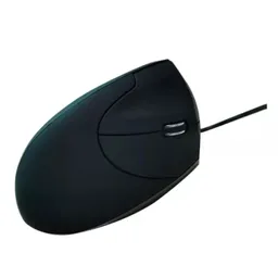 Mouse Vertical Alámbrico Óptico 90° Para Manos Grandes Negro